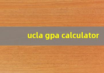 ucla gpa calculator